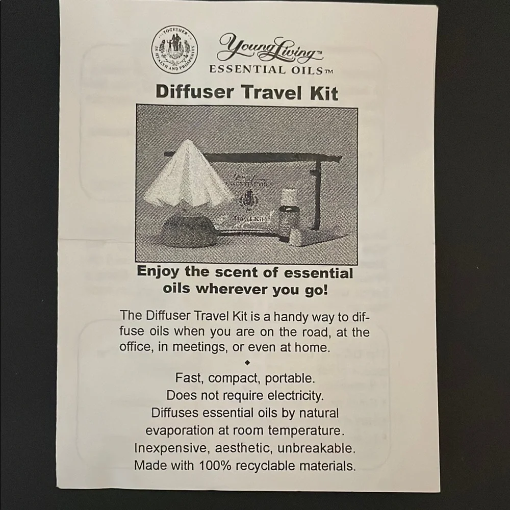 Essential Oils Diffuser Travel Kit with Wooden Diffuser